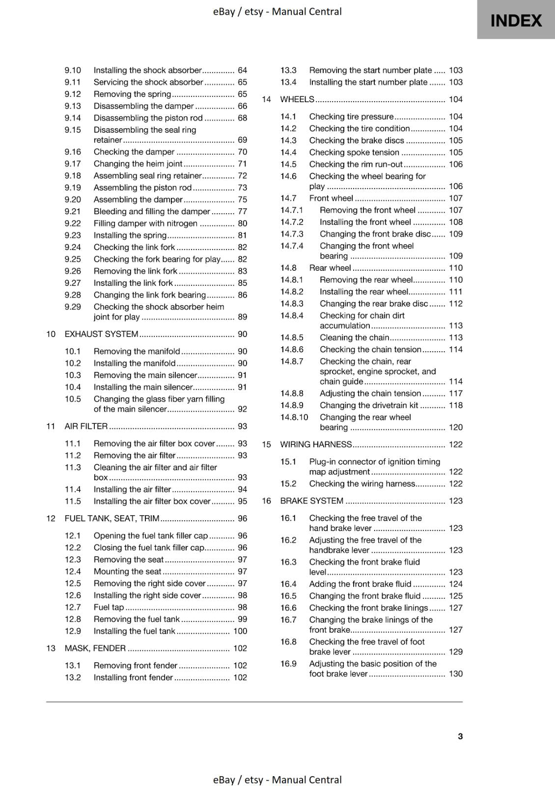 HUSQVARNA 2023 - TC 85 17/14 19/16- REPAIR WORKSHOP SERVICE MANUAL