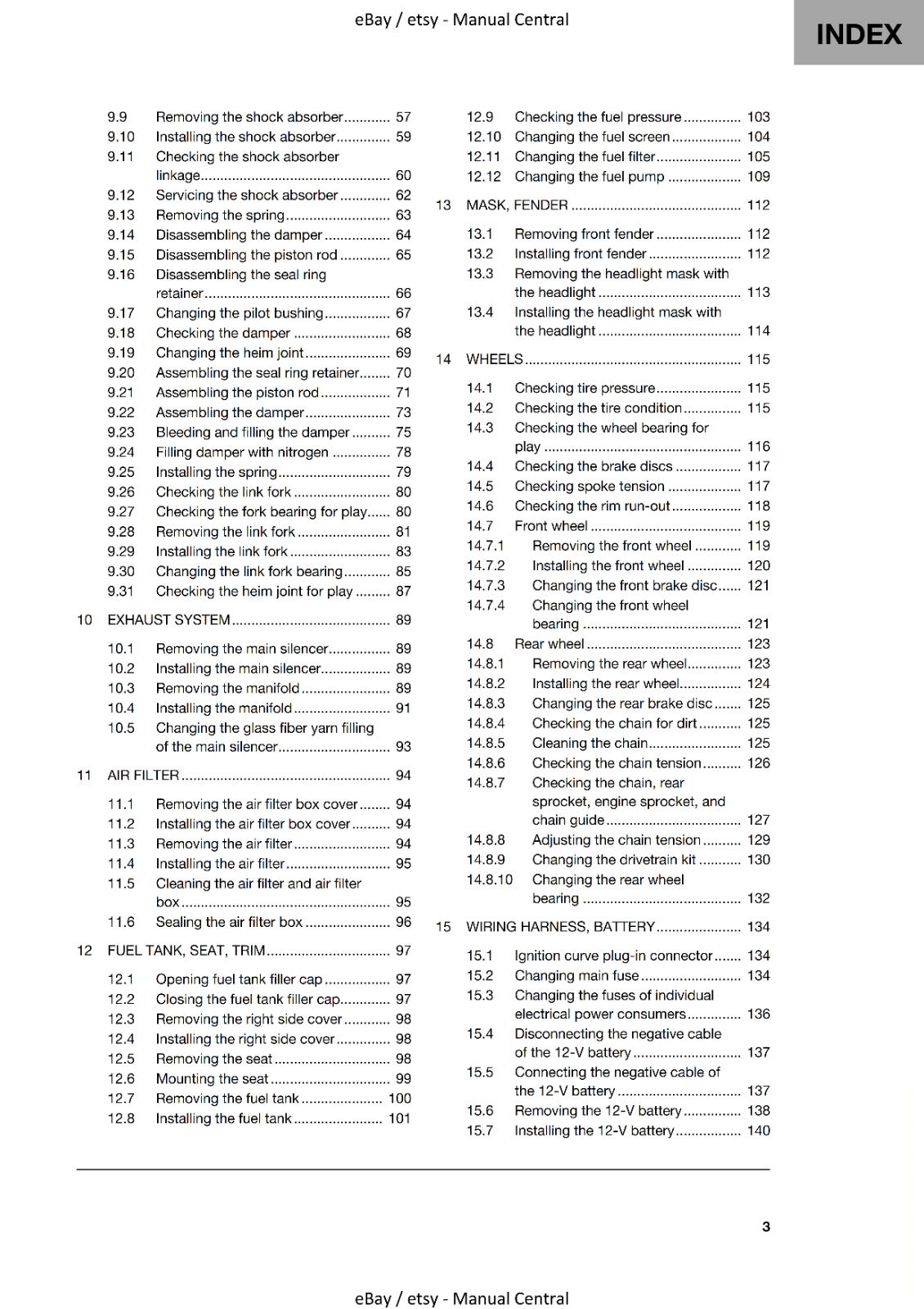 HUSQVARNA 2020 TE 250i 300i JARVIS EDITION - WORKSHOP SERVICE MANUAL REPRINTED