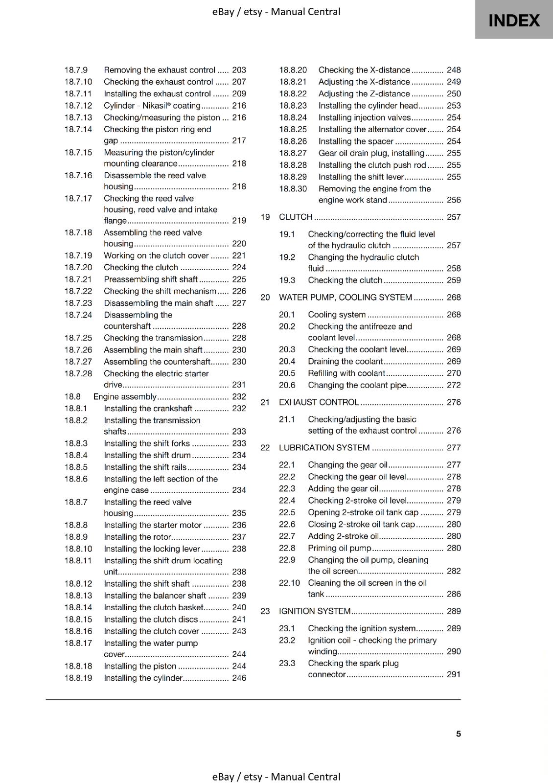 HUSQVARNA 2020 TE 250i 300i JARVIS EDITION - WORKSHOP SERVICE MANUAL REPRINTED