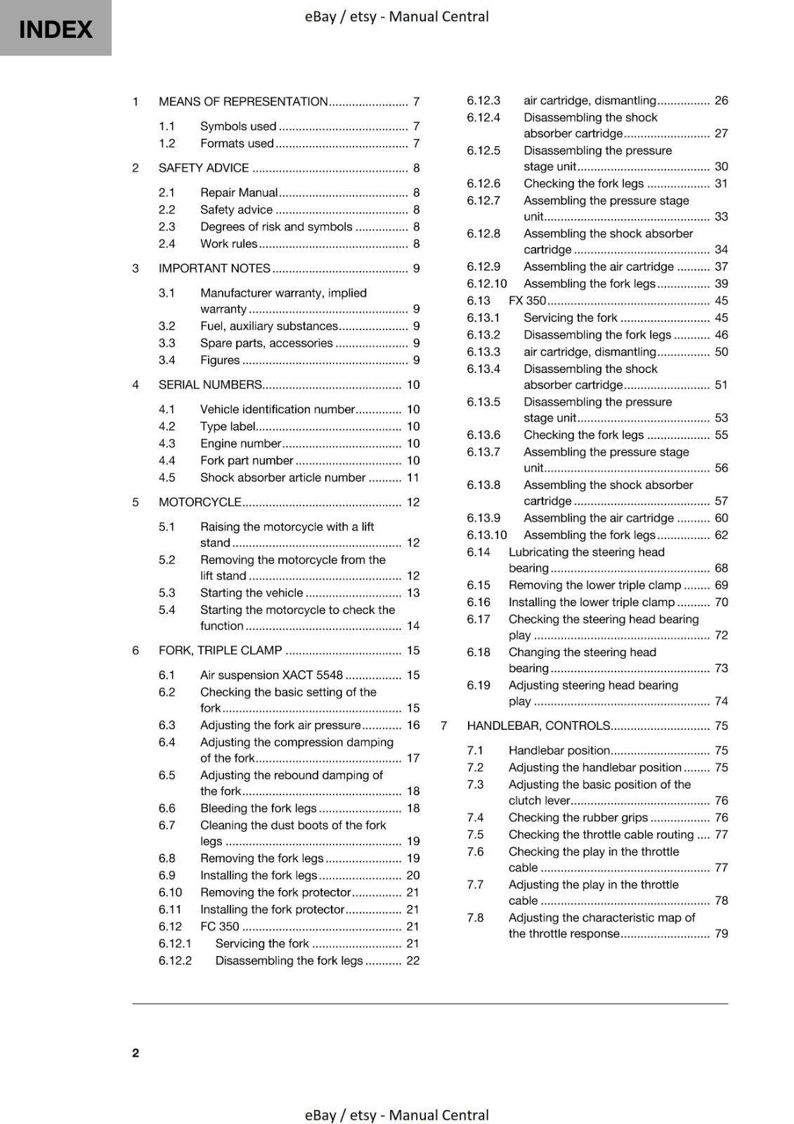 HUSQVARNA 2020 - FC 350, FX 350- WORKSHOP SERVICE REPAIR MANUAL REPRINTED