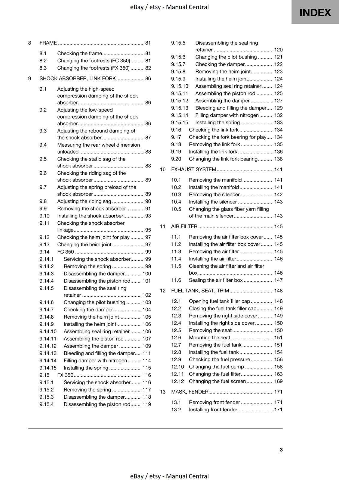 HUSQVARNA 2020 - FC 350, FX 350- WORKSHOP SERVICE REPAIR MANUAL REPRINTED