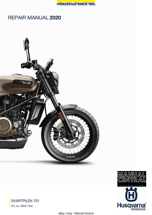 HUSQVARNA 2020 - SVARTPILEN 701 - WORKSHOP SERVICE REPAIR MANUAL REPRINTED