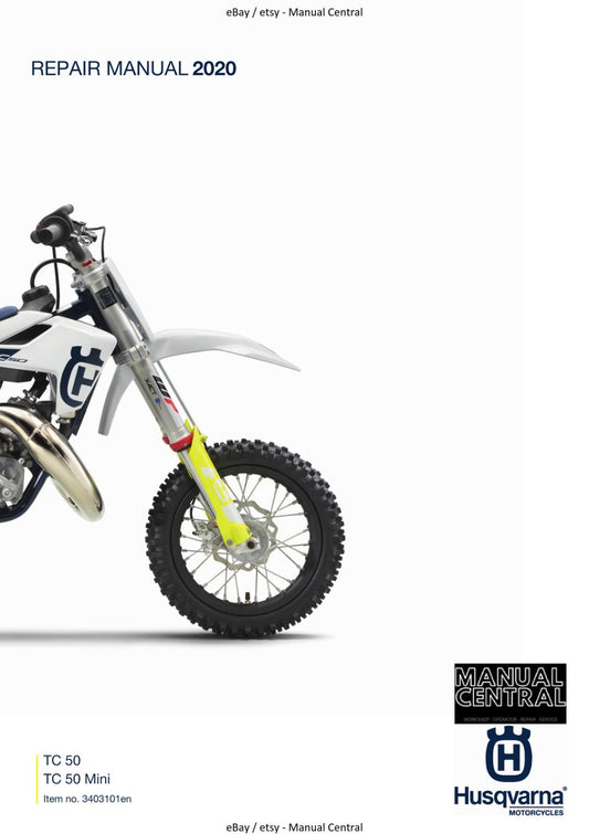 HUSQVARNA 2020 - TC 50 & MINI - WORKSHOP SERVICE REPAIR MANUAL REPRINTED