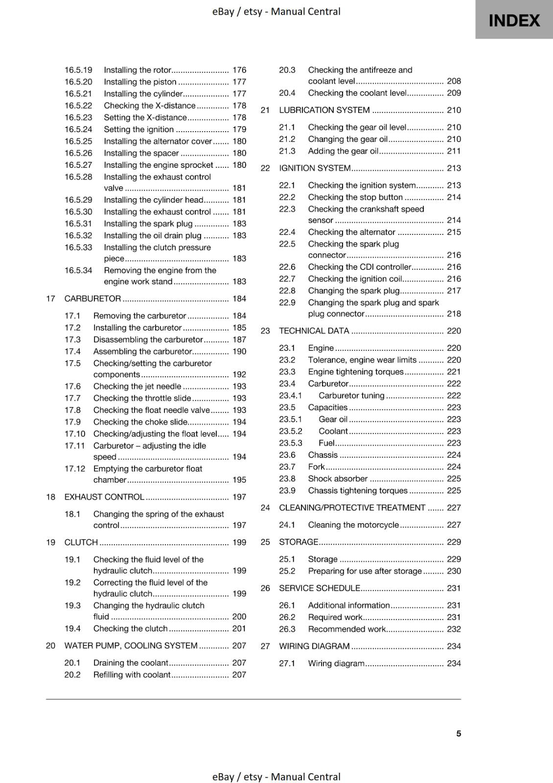 HUSQVARNA 2020 - TC 65 - WORKSHOP SERVICE REPAIR MANUAL REPRINTED