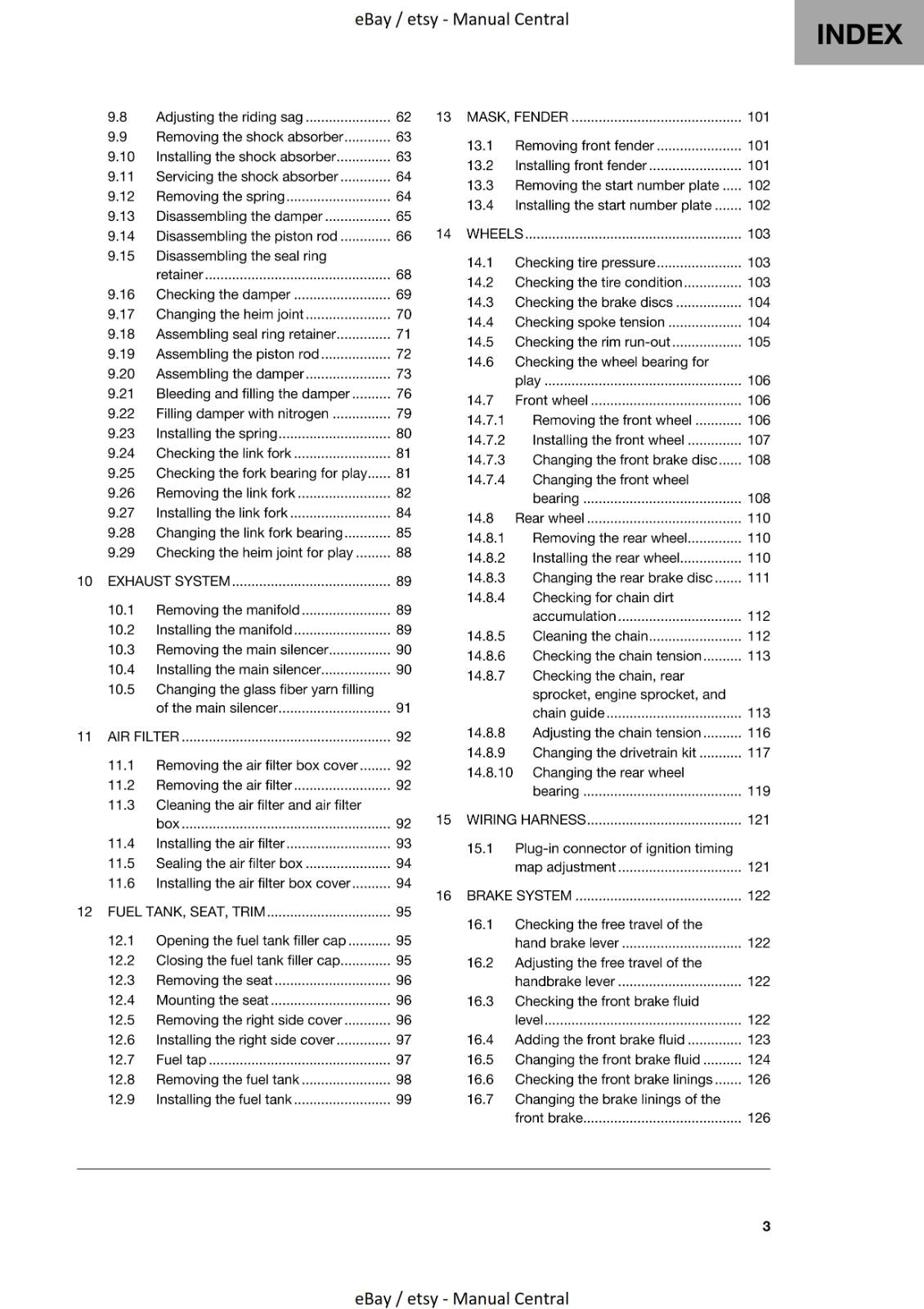 HUSQVARNA 2020 - TC 85 - WORKSHOP SERVICE REPAIR MANUAL REPRINTED