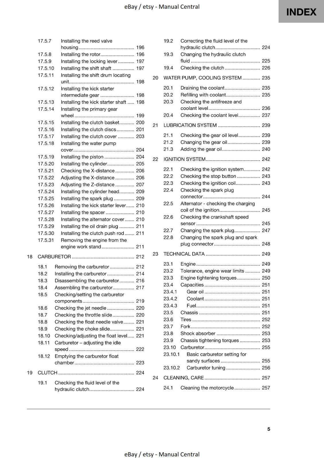 HUSQVARNA 2020 - TC 85 - WORKSHOP SERVICE REPAIR MANUAL REPRINTED
