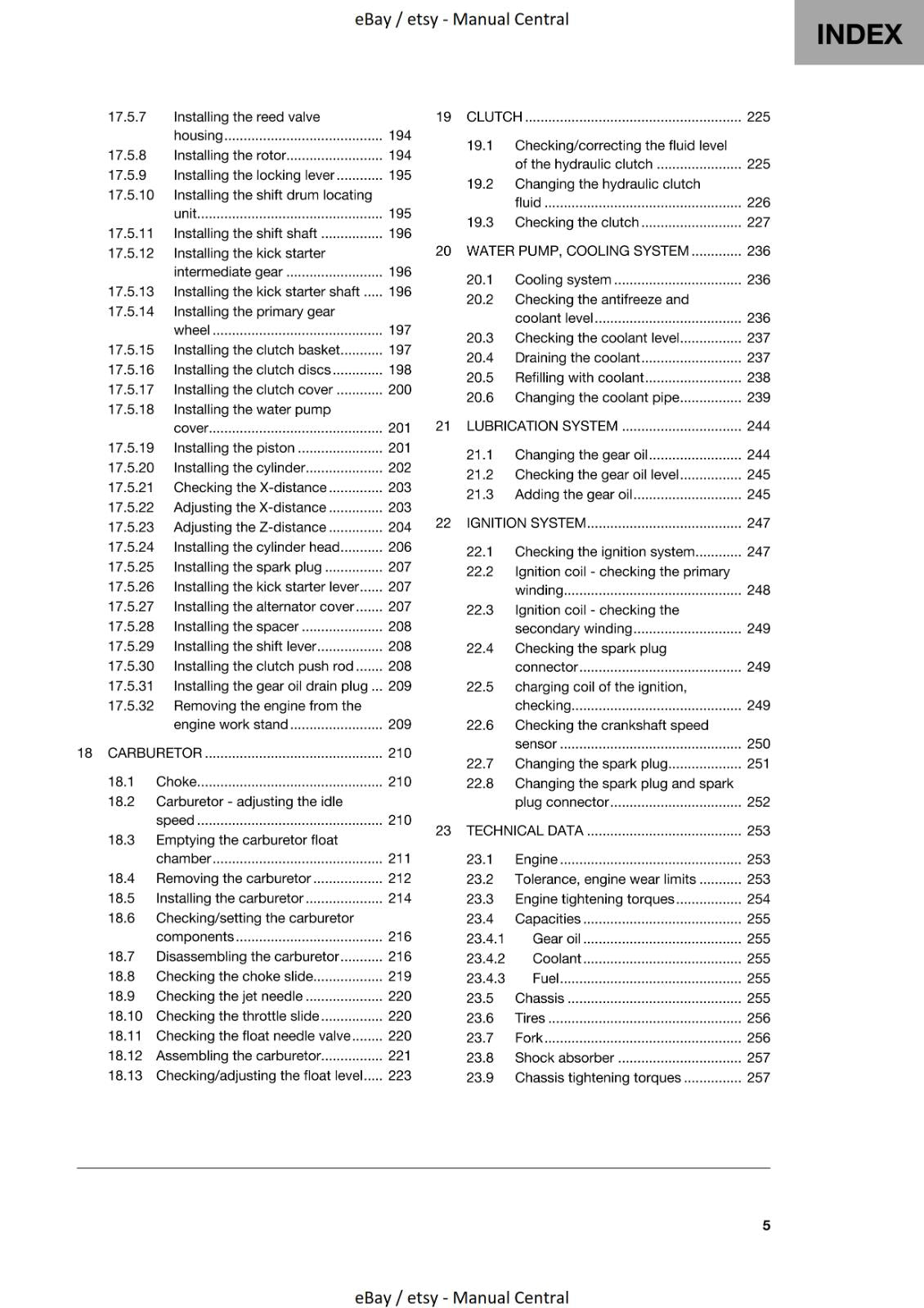 HUSQVARNA 2020 - TC 125 - WORKSHOP SERVICE REPAIR MANUAL REPRINTED