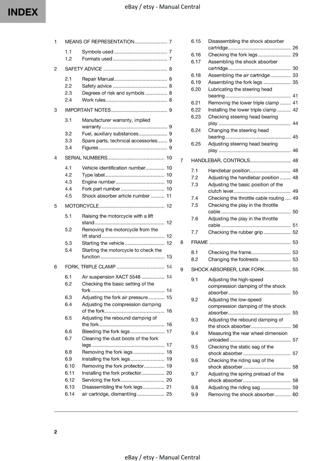 HUSQVARNA 2020 - TC 250 - WORKSHOP SERVICE REPAIR MANUAL REPRINTED