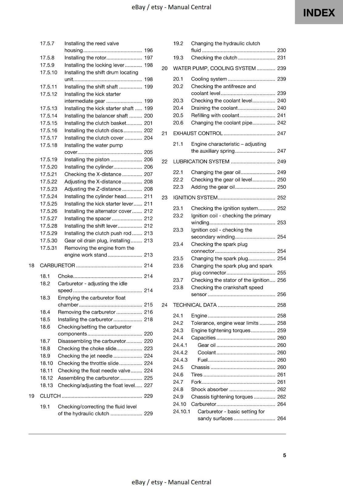 HUSQVARNA 2020 - TC 250 - WORKSHOP SERVICE REPAIR MANUAL REPRINTED