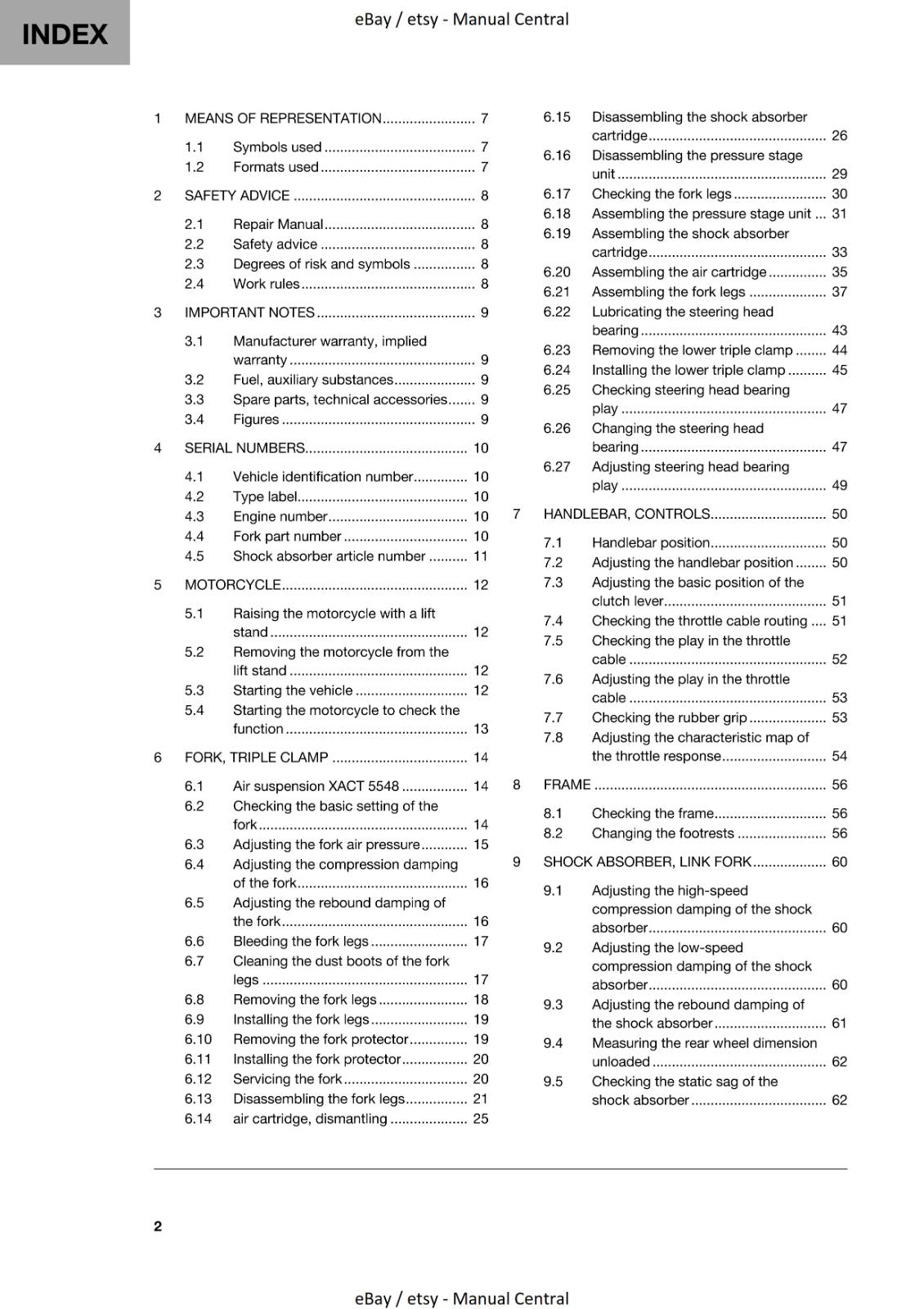 HUSQVARNA 2020 - TX 300i - WORKSHOP SERVICE REPAIR MANUAL REPRINTED