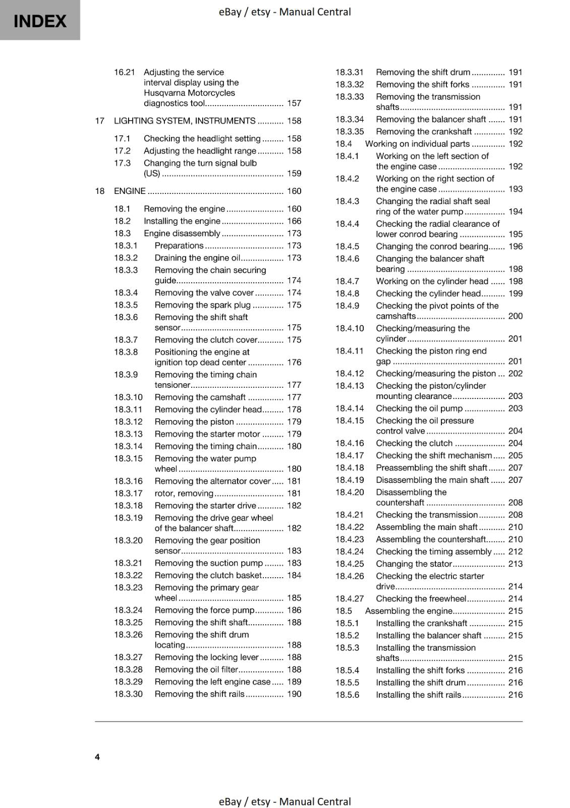 HUSQVARNA 2020 - VITPILEN 401 - WORKSHOP SERVICE REPAIR MANUAL REPRINTED