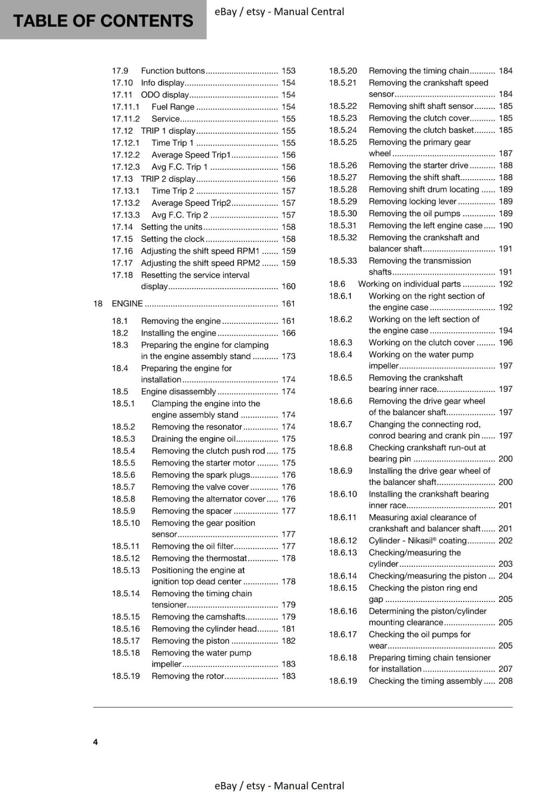 HUSQVARNA 2020 - VITPILEN 701 - WORKSHOP SERVICE REPAIR MANUAL REPRINTED