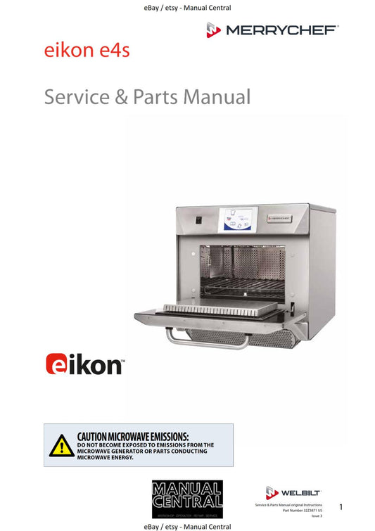 EIKON E4S ISSUE 3 - SERVICE & PARTS MANUAL REPRINT