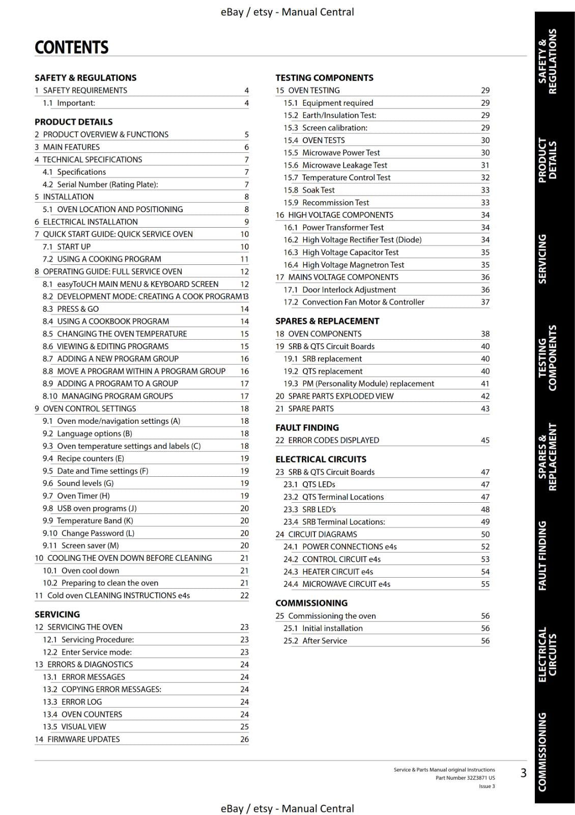 EIKON E4S ISSUE 3 - SERVICE & PARTS MANUAL REPRINT