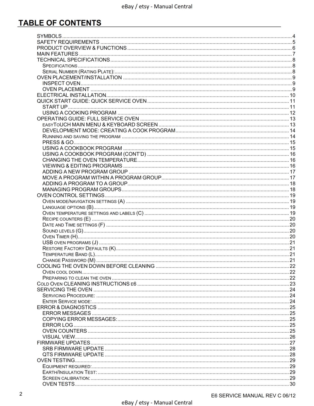 EIKON E6 - SERVICE MANUAL MANUAL REPRINT
