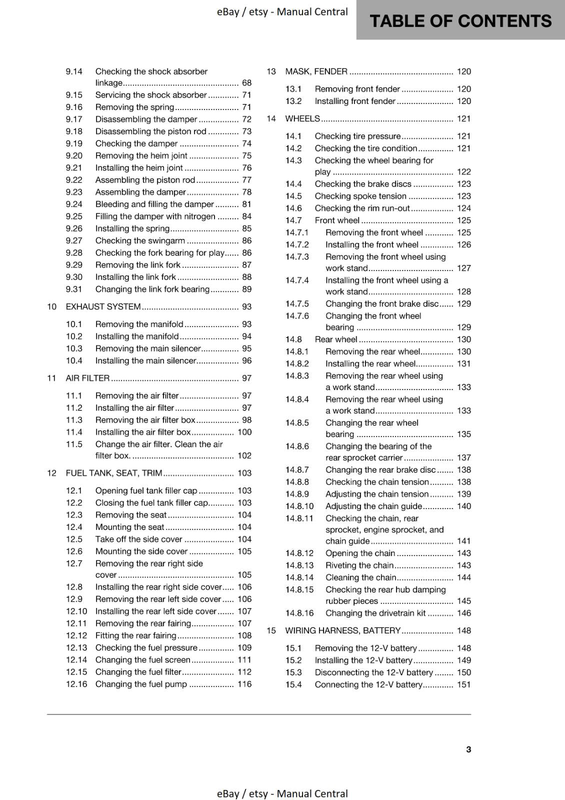 HUSQVARNA 2019 - 701 ENDURO REPAIR WORKSHOP SERVICE MANUAL REPRINTED COMB BOUND