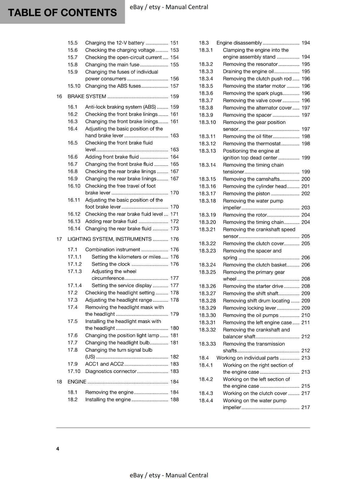 HUSQVARNA 2019 - 701 ENDURO REPAIR WORKSHOP SERVICE MANUAL REPRINTED COMB BOUND