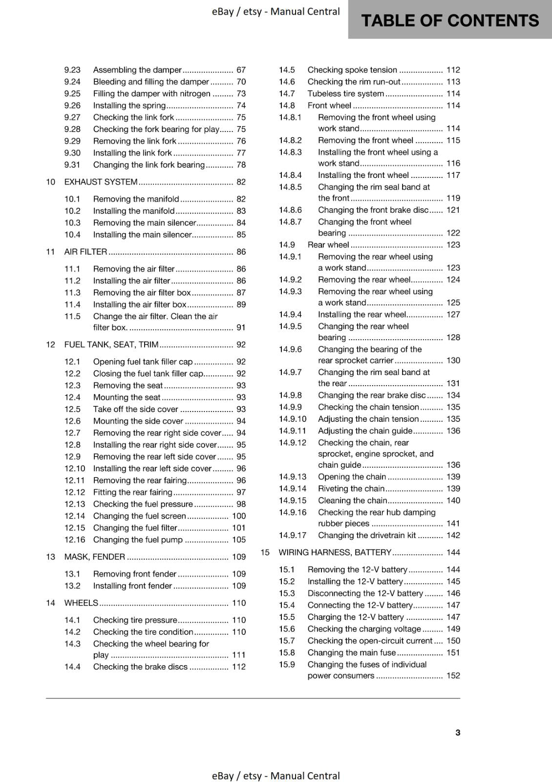HUSQVARNA 2019 701 SUPERMOTO REPAIR WORKSHOP SERVICE MANUAL REPRINTED COMB BOUND