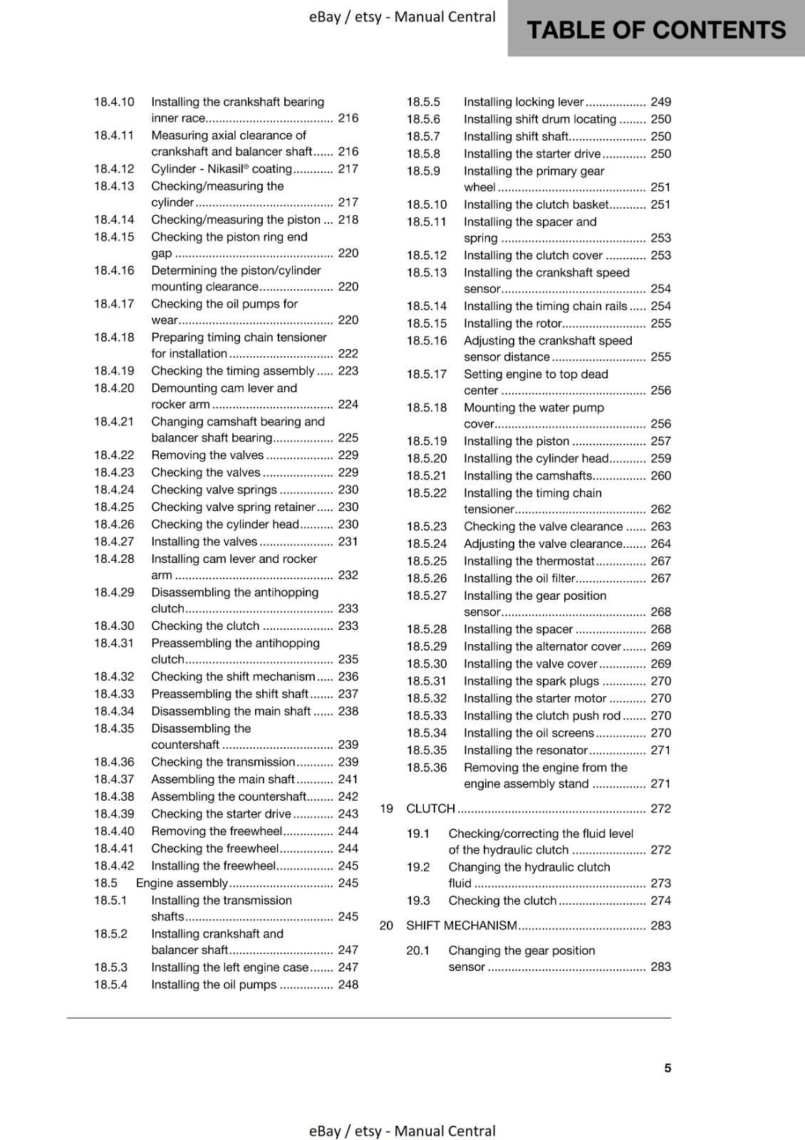 HUSQVARNA 2019 701 SUPERMOTO REPAIR WORKSHOP SERVICE MANUAL REPRINTED COMB BOUND
