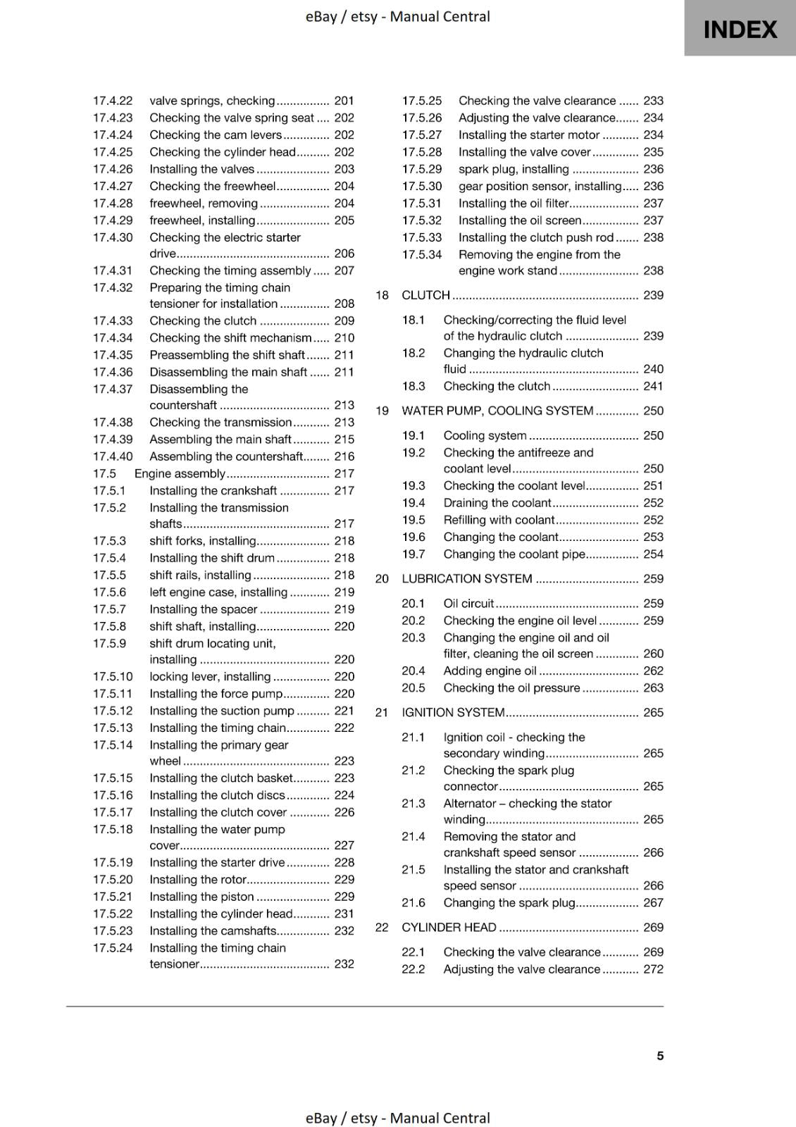 HUSQVARNA 2019 FC 250 REPAIR WORKSHOP SERVICE MANUAL REPRINTED COMB BOUND