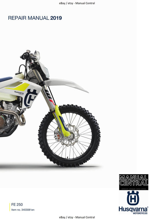 HUSQVARNA 2019 FE 250 REPAIR WORKSHOP SERVICE MANUAL REPRINTED