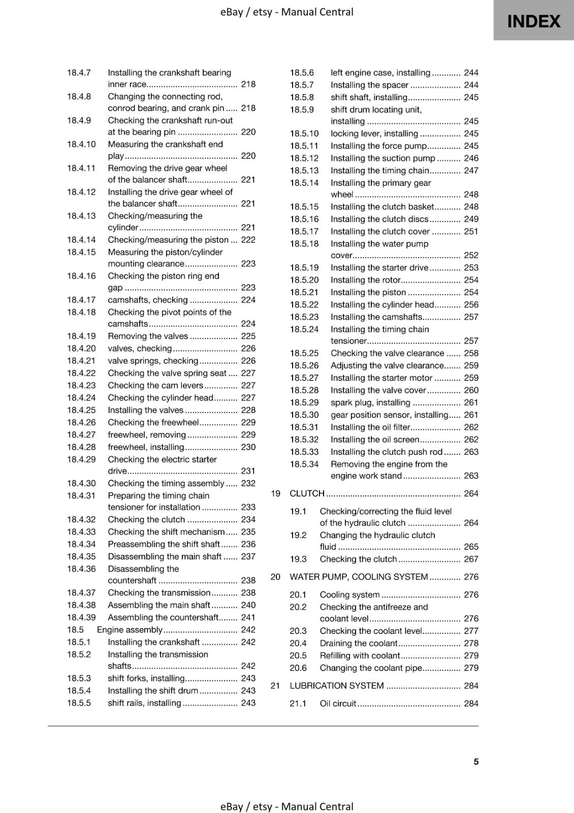 HUSQVARNA 2019 FE 250 REPAIR WORKSHOP SERVICE MANUAL REPRINTED