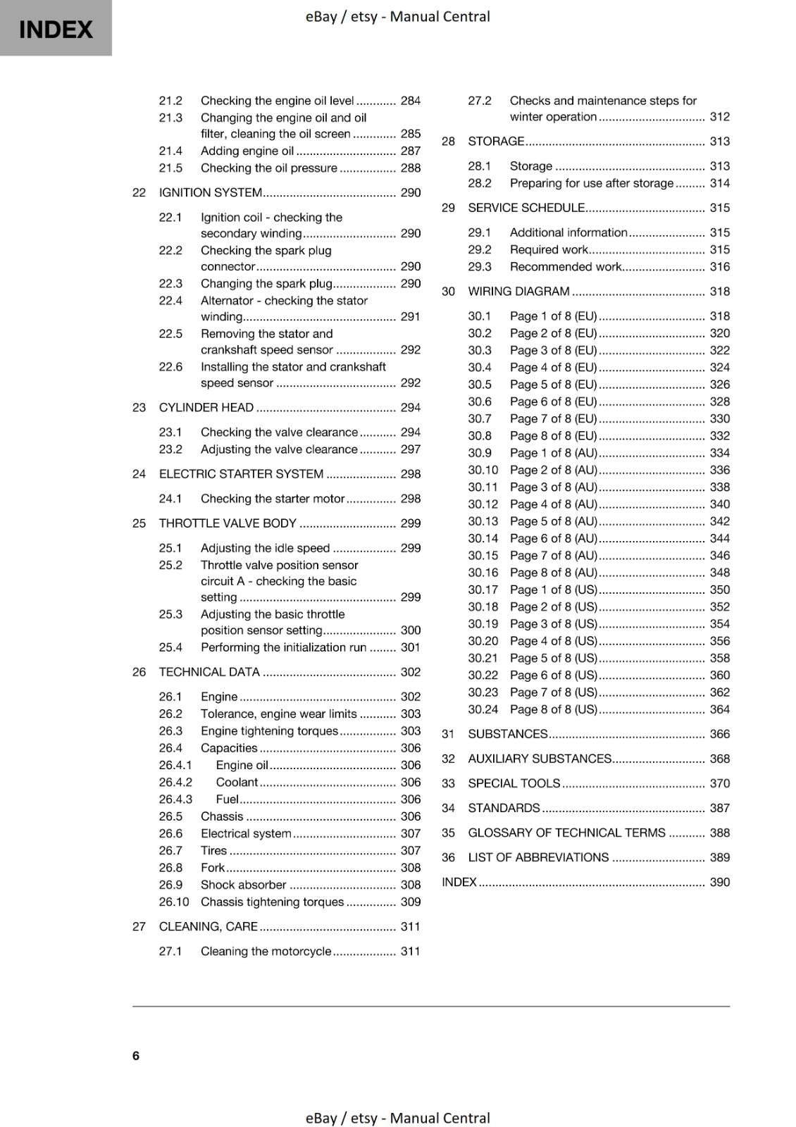 HUSQVARNA 2019 FE 250 REPAIR WORKSHOP SERVICE MANUAL REPRINTED