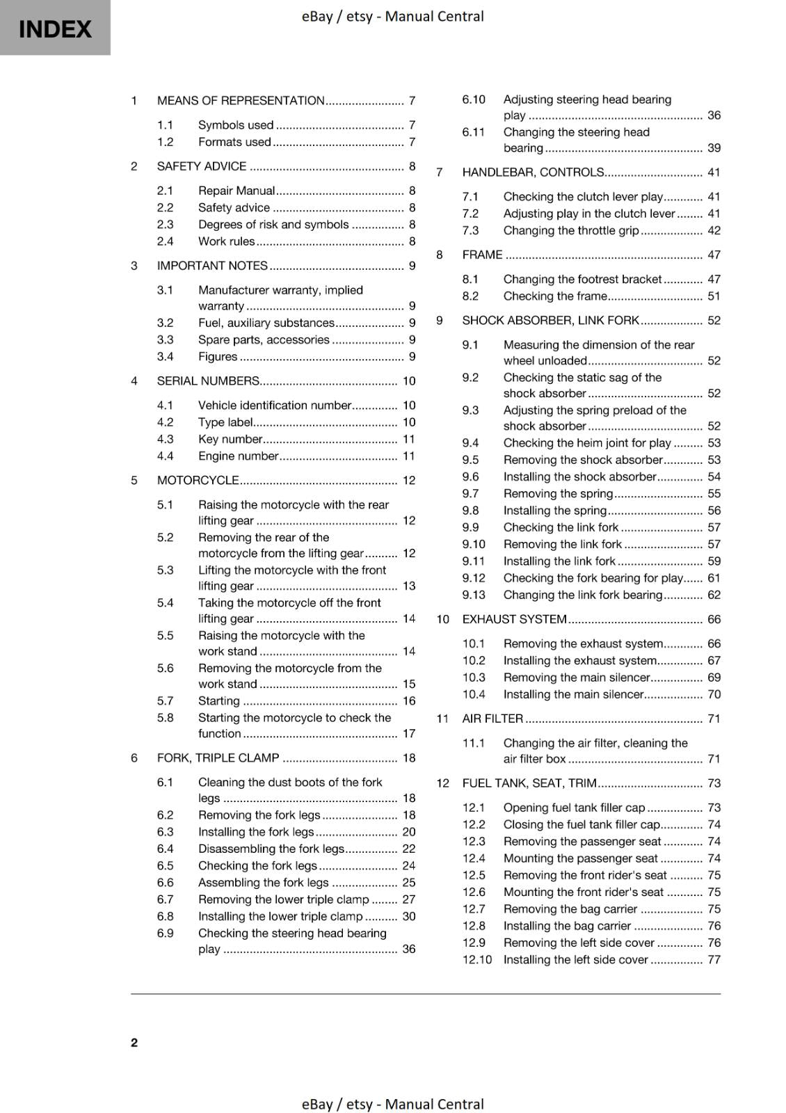 HUSQVARNA 2019 SVARTPILEN 401 REPAIR WORKSHOP SERVICE MANUAL REPRINTED