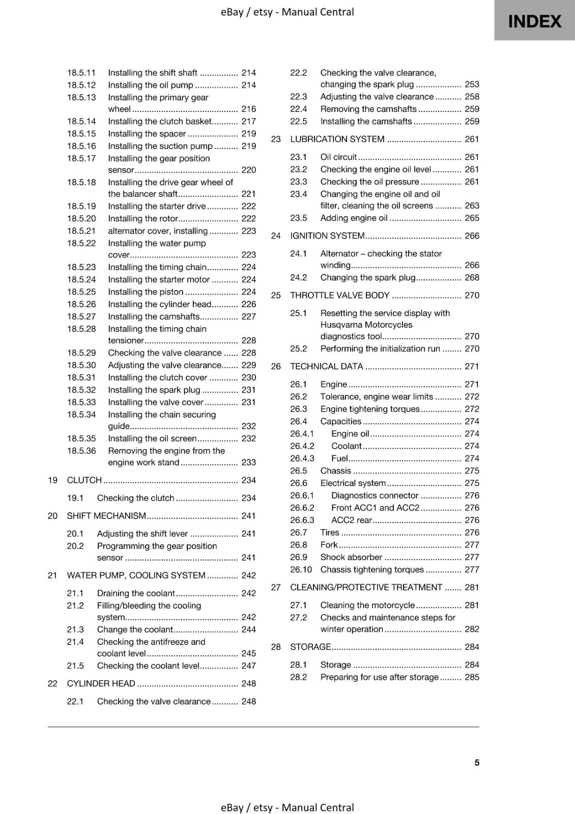 HUSQVARNA 2019 SVARTPILEN 401 REPAIR WORKSHOP SERVICE MANUAL REPRINTED