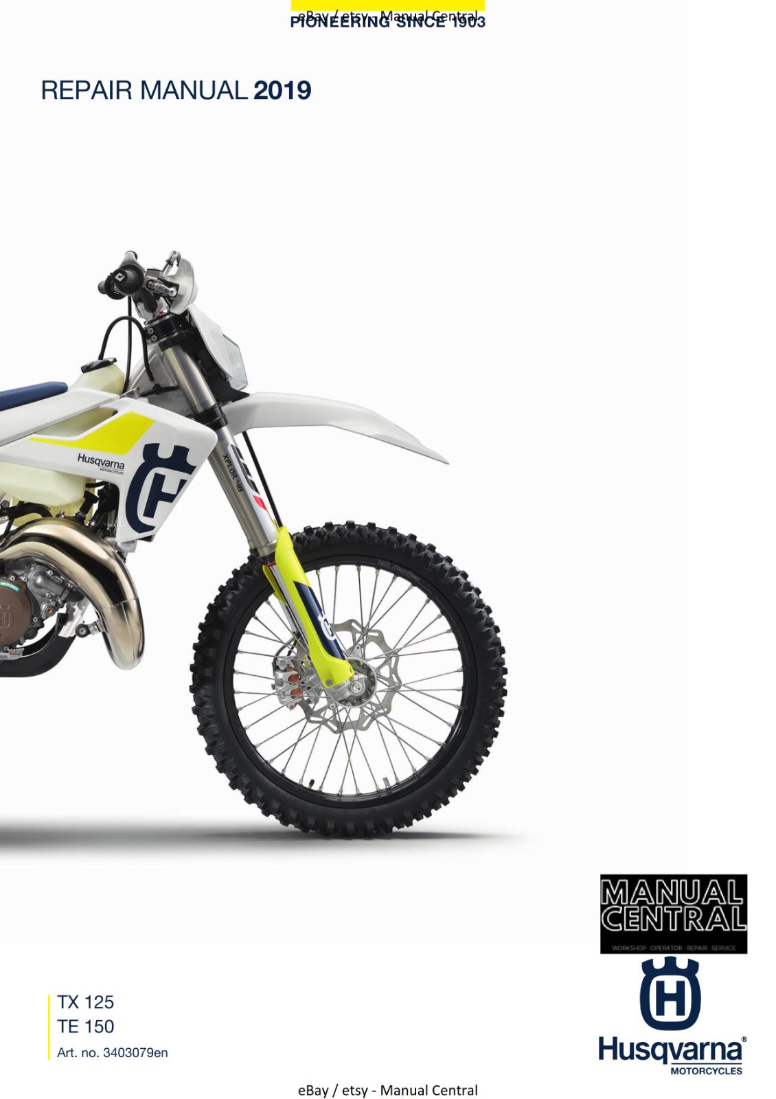 HUSQVARNA 2019 TX 125 TE 150 REPAIR WORKSHOP SERVICE MANUAL REPRINTED