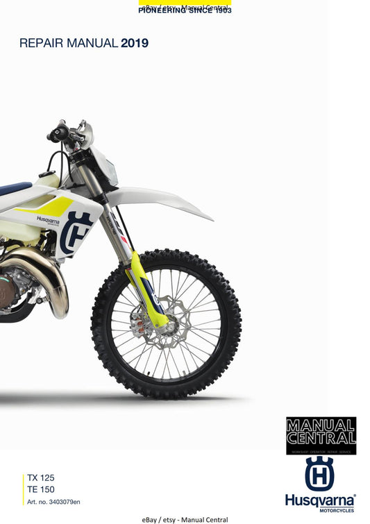 HUSQVARNA 2019 TX 125 TE 150 REPAIR WORKSHOP SERVICE MANUAL REPRINTED