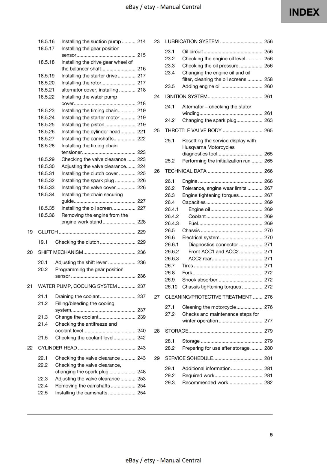 HUSQVARNA 2019 VITPILEN 401 REPAIR WORKSHOP SERVICE MANUAL REPRINTED