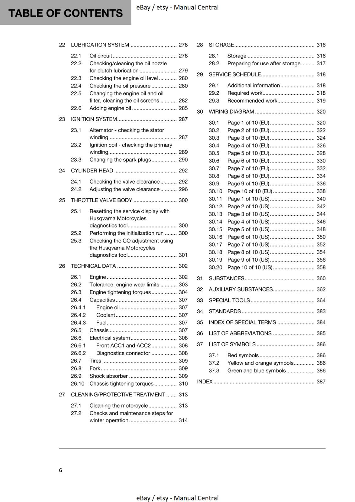HUSQVARNA 2019 VITPILEN 701 REPAIR WORKSHOP SERVICE MANUAL REPRINTED
