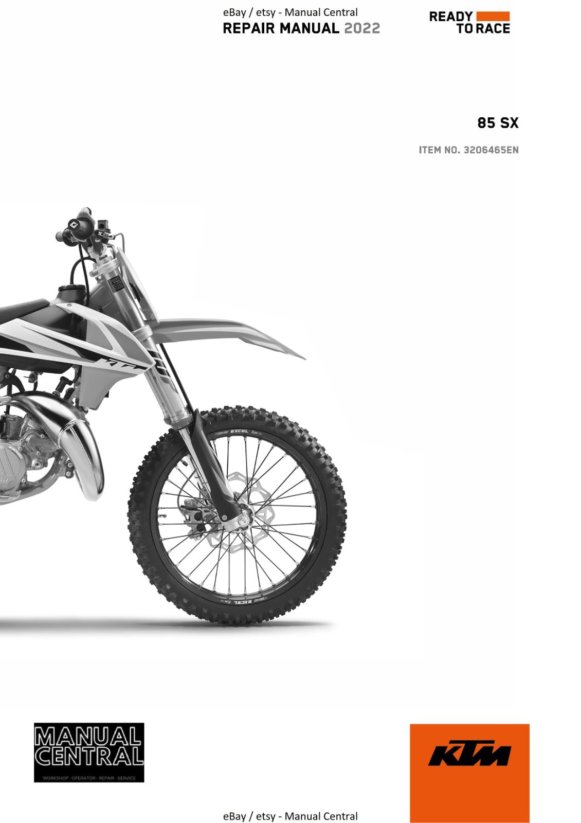 KTM 2022 - 85 SX - REPAIR WORKSHOP SERVICE MANUAL REPRINTED