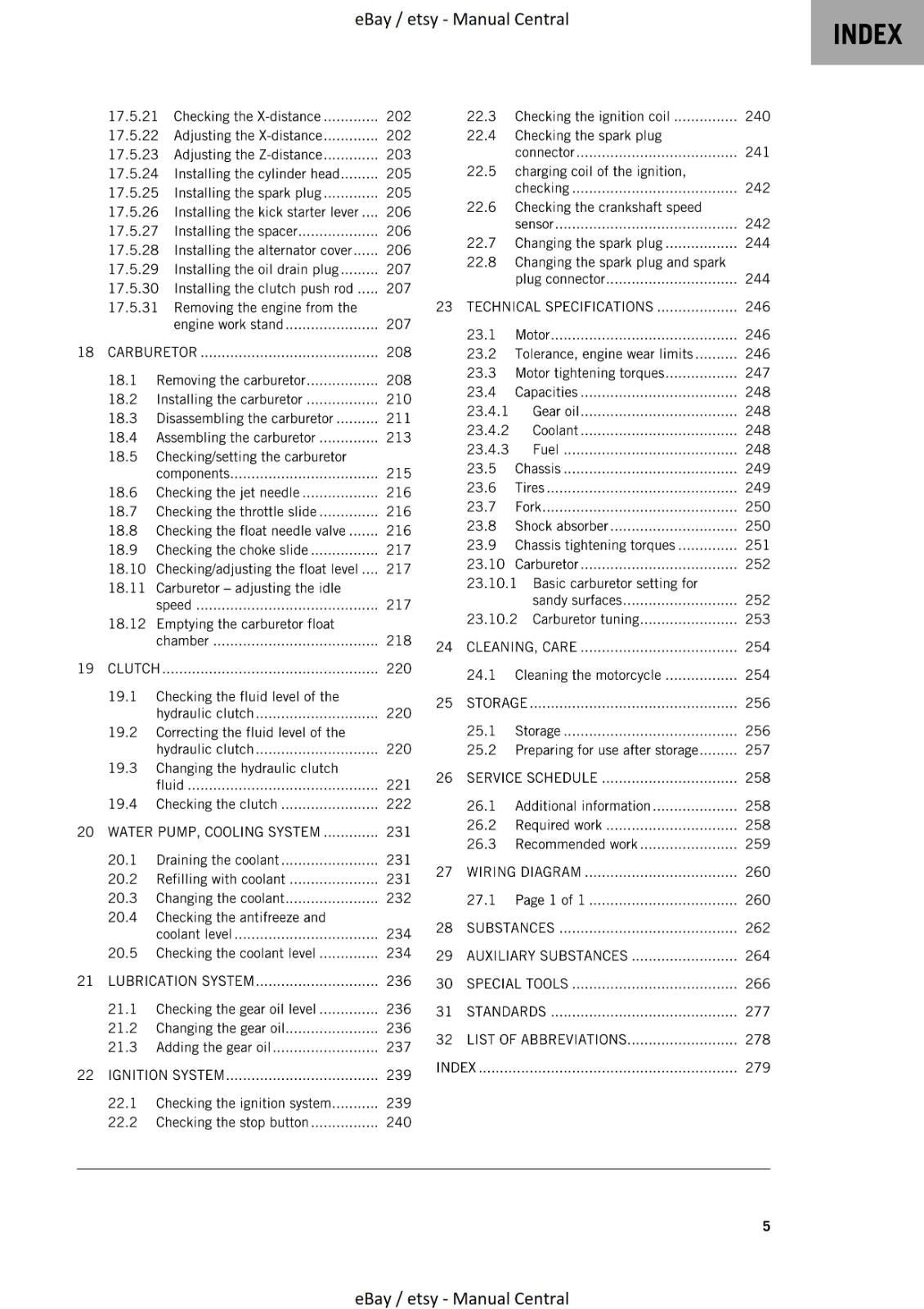 KTM 2022 - 85 SX - REPAIR WORKSHOP SERVICE MANUAL REPRINTED