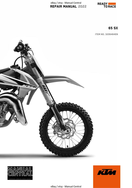 KTM 2022 - 65 SX - REPAIR WORKSHOP SERVICE MANUAL REPRINTED