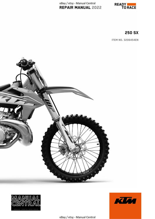 KTM 2022 - 250 SX - REPAIR WORKSHOP SERVICE MANUAL REPRINTED