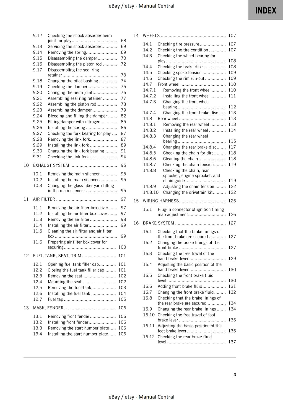 KTM 2022 - 250 SX - REPAIR WORKSHOP SERVICE MANUAL REPRINTED