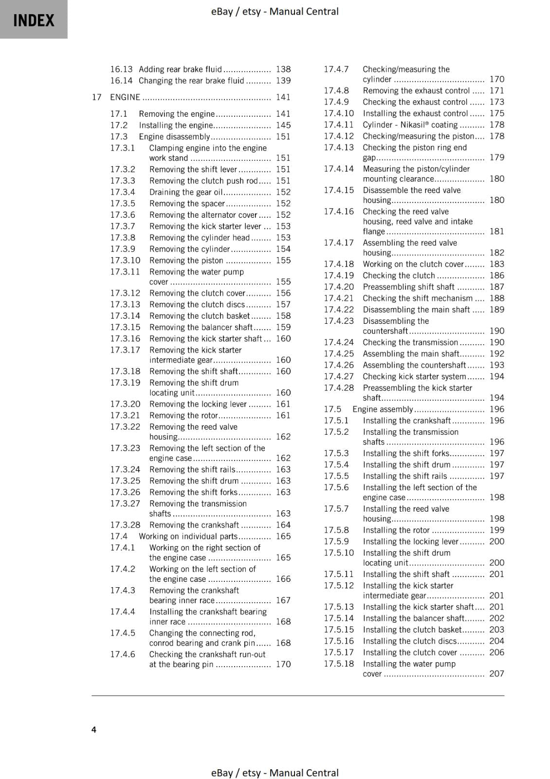 KTM 2022 - 250 SX - REPAIR WORKSHOP SERVICE MANUAL REPRINTED