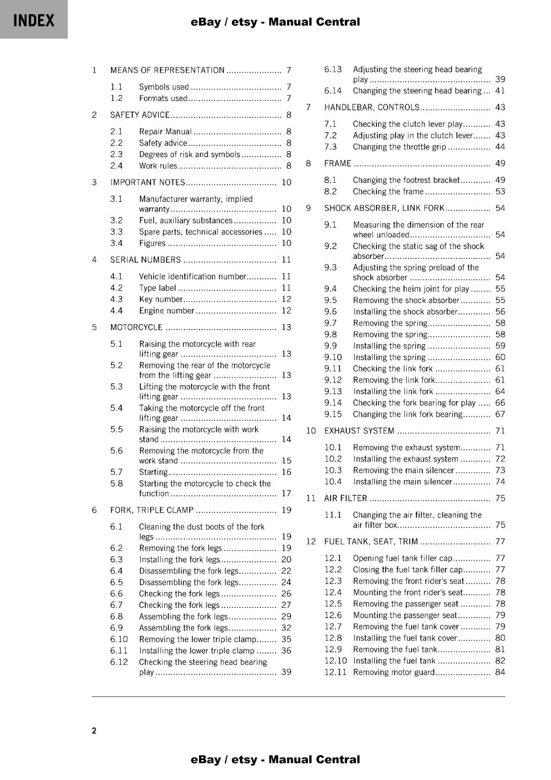 KTM 2022 - 390 ADVENTURE- REPAIR WORKSHOP SERVICE MANUAL REPRINTED