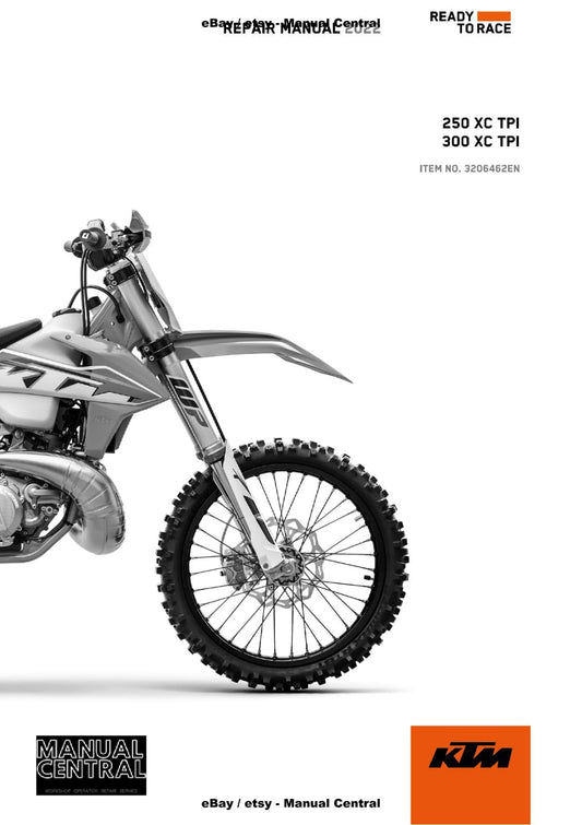 KTM 2022 - 250 300 XC TPI- REPAIR WORKSHOP SERVICE MANUAL REPRINTED