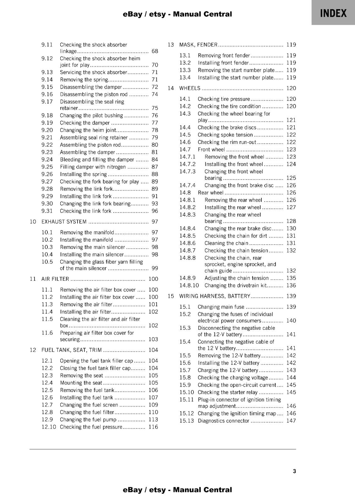 KTM 2022 - 250 300 XC TPI- REPAIR WORKSHOP SERVICE MANUAL REPRINTED