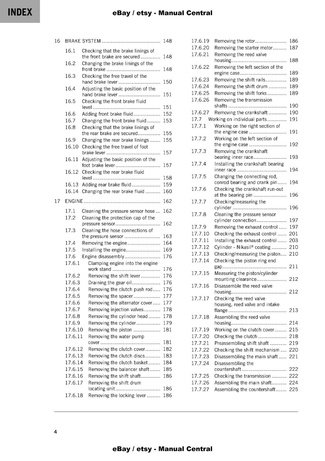KTM 2022 - 250 300 XC TPI- REPAIR WORKSHOP SERVICE MANUAL REPRINTED