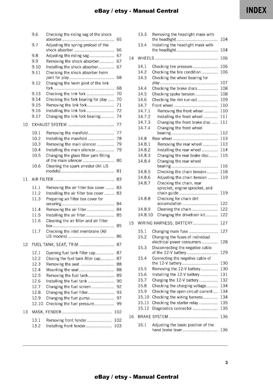 KTM 2022 - 450 500 EXC-F SIX DAYS XCF-W - REPAIR WORKSHOP SERVICE MANUAL REPRINT