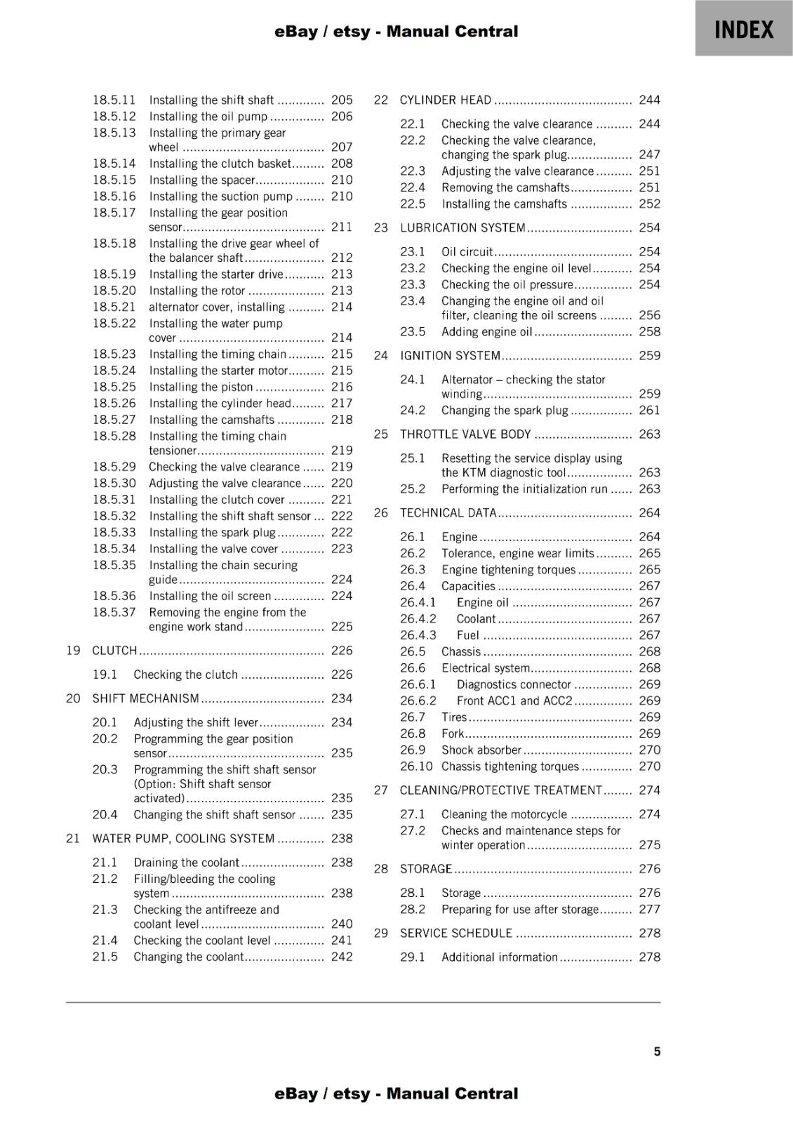 KTM 2020 - 390 ADVENTURE - WORKSHOP REPAIR SERVICE MANUAL REPRINTED