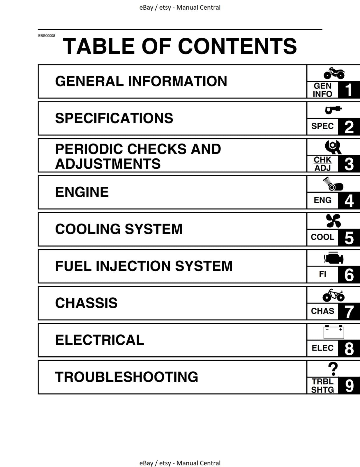 YAMAHA ATV - YFM700RV - YFM 700RV - SERVICE MANUAL REPRINT 2005 EDITION