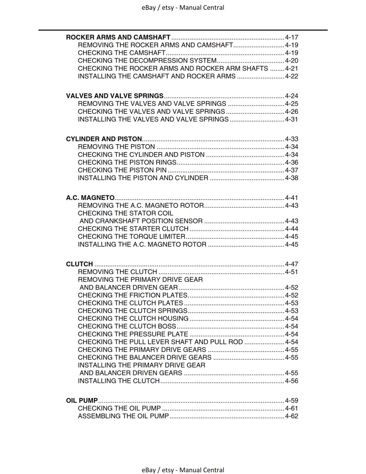 YAMAHA ATV - YFM700RV - YFM 700RV - SERVICE MANUAL REPRINT 2005 EDITION