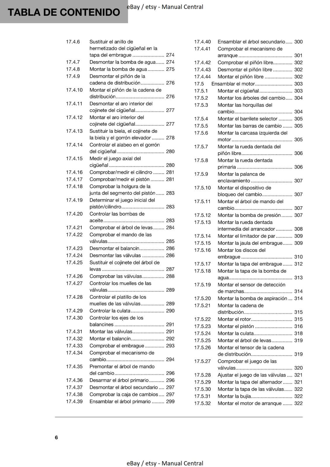 MANUAL DE REPARACION HUSQVARNA 2020 - FC FX 450 - SPANISH LANGUAGE