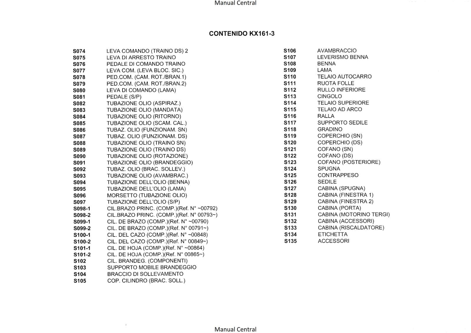 KUBOTA EXCAVATOR KX161-3 ILLUSTRATED PARTS MANUAL REPRINTED COMB BOUND