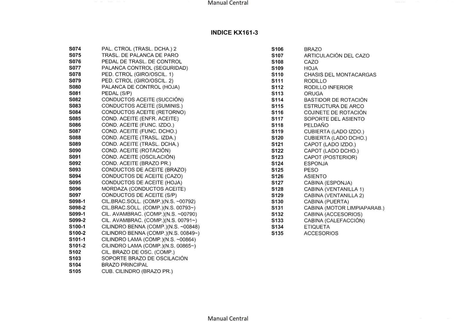 KUBOTA EXCAVATOR KX161-3 ILLUSTRATED PARTS MANUAL REPRINTED COMB BOUND